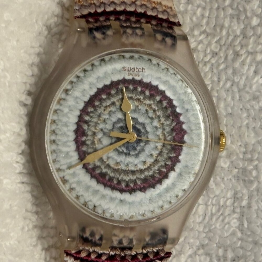 Swatch TRICOTIME Pattern Watch - GOOD CONDITION